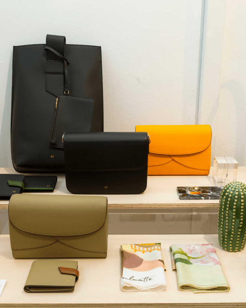 SOULMATTE's cactus leather products in Milan pop-up store