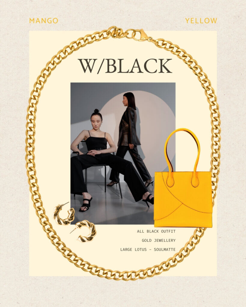 How to Style Yellow Handbags? 2 How to Style a Yellow Handbag with Black outfits